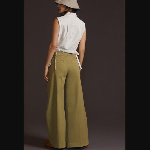 NWT Anthropologie Wide-Leg Pleated Pants - Size 6 - Picture 5 of 7